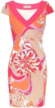 Printed stretch-crÃªpe dress