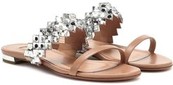 Talisman embellished leather sandals