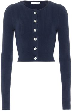 Ribbed-knit cropped cardigan