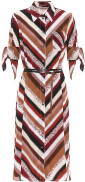 Narcissa striped silk midi dress