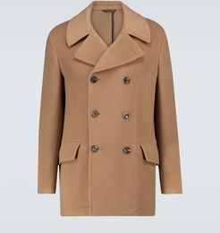 Wool and cashmere peacoat jacket