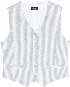 Striped cotton vest