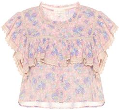 Laurel floral cotton top