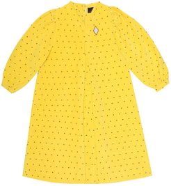 Giraffe polka-dot cotton dress