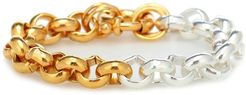 24kt gold-plated sterling silver chain bracelet