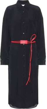 Silk shirt dress