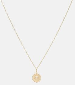 Marquis Eye 14kt yellow gold and diamond necklace