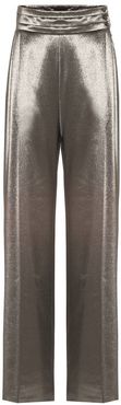 Albina stretch silk high-rise pants