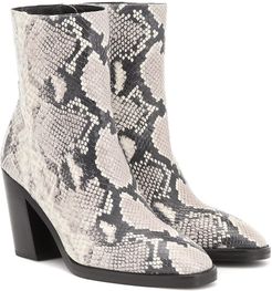 Wynter 80 snake-effect ankle boots