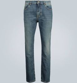 Cropped skinny denim jeans