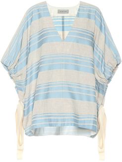 Tilda striped linen and cotton top