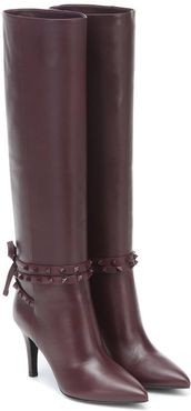 Rockstud Flair leather knee-high boots