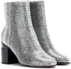 Keyla embossed leather ankle boots