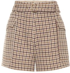 Lucas high-rise wool shorts