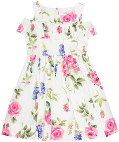 Floral-printed cotton dress