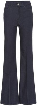 Minimal high-rise flared jeans