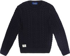 Cable-knit cotton sweater