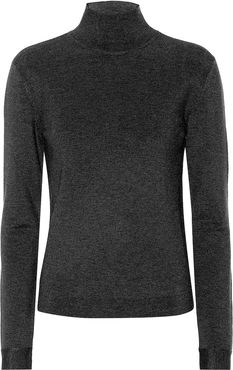 Stretch-wool turtleneck sweater