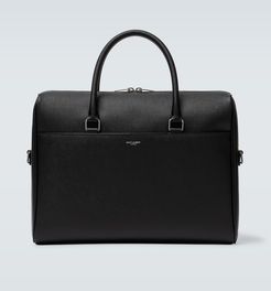 Duffle leather briefcase