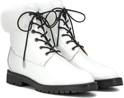 Heilbrunner fur-trimmed ankle boots