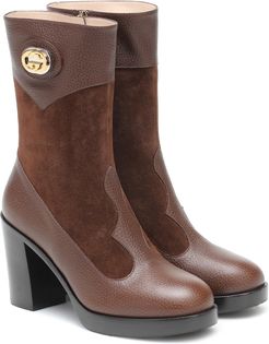 Rosie leather and suede ankle boots