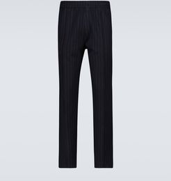 Pinstriped drawstring pants