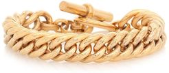 Large 23.5kt gold-plated curb chain bracelet