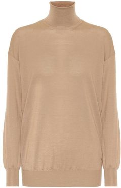 Cashmere and silk turtleneck sweater