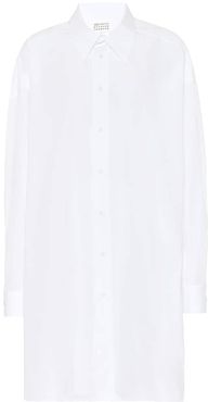 Cotton-poplin mini shirt dress