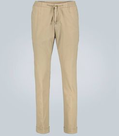 Phil brushed cotton-twill pants