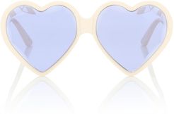 Heart-frame acetate sunglasses