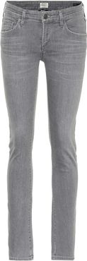 Racer low-rise skinny jeans