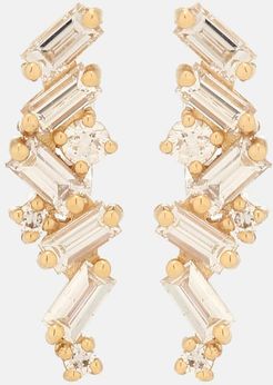 Fireworks 18kt gold earrings with diamonds