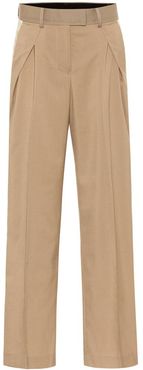 High-rise wide-leg pants