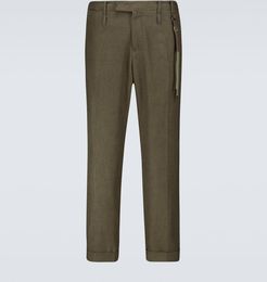 Uniform straight-leg pants