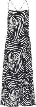 Sylvie zebra-print midi dress