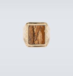 Marble effect square ring