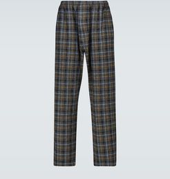 Checked wool pants