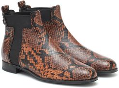 Exclusive to Mytheresa â Snake-effect leather ankle boots