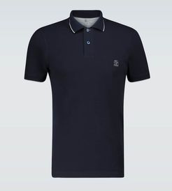 Slim-fit short-sleeved polo shirt