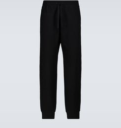 Knitted cashmere trackpants