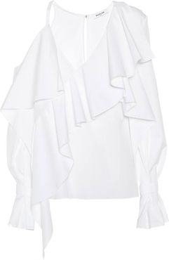 Asymmetric cotton blouse