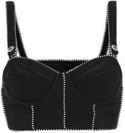 Luxe Piped bustier bikini top