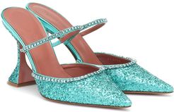 Gilda embellished glitter mules