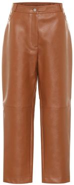 Hailey faux leather straight pants