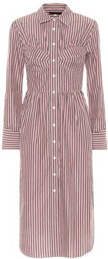 Striped bustier cotton shirt dress