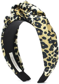 Fiona leopard-print silk headband