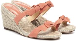 Clarita suede wedge espadrille sandals