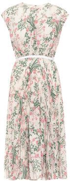 Floral silk midi dress