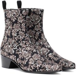 Reno floral brocade ankle boots